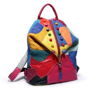 backpack unisex genuine leather