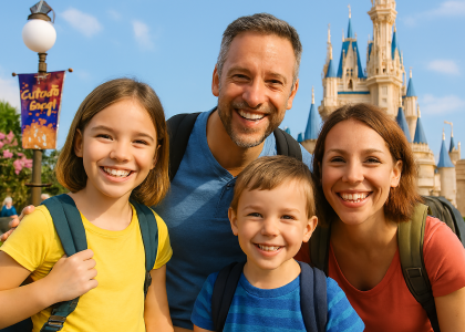 Family at Disney World