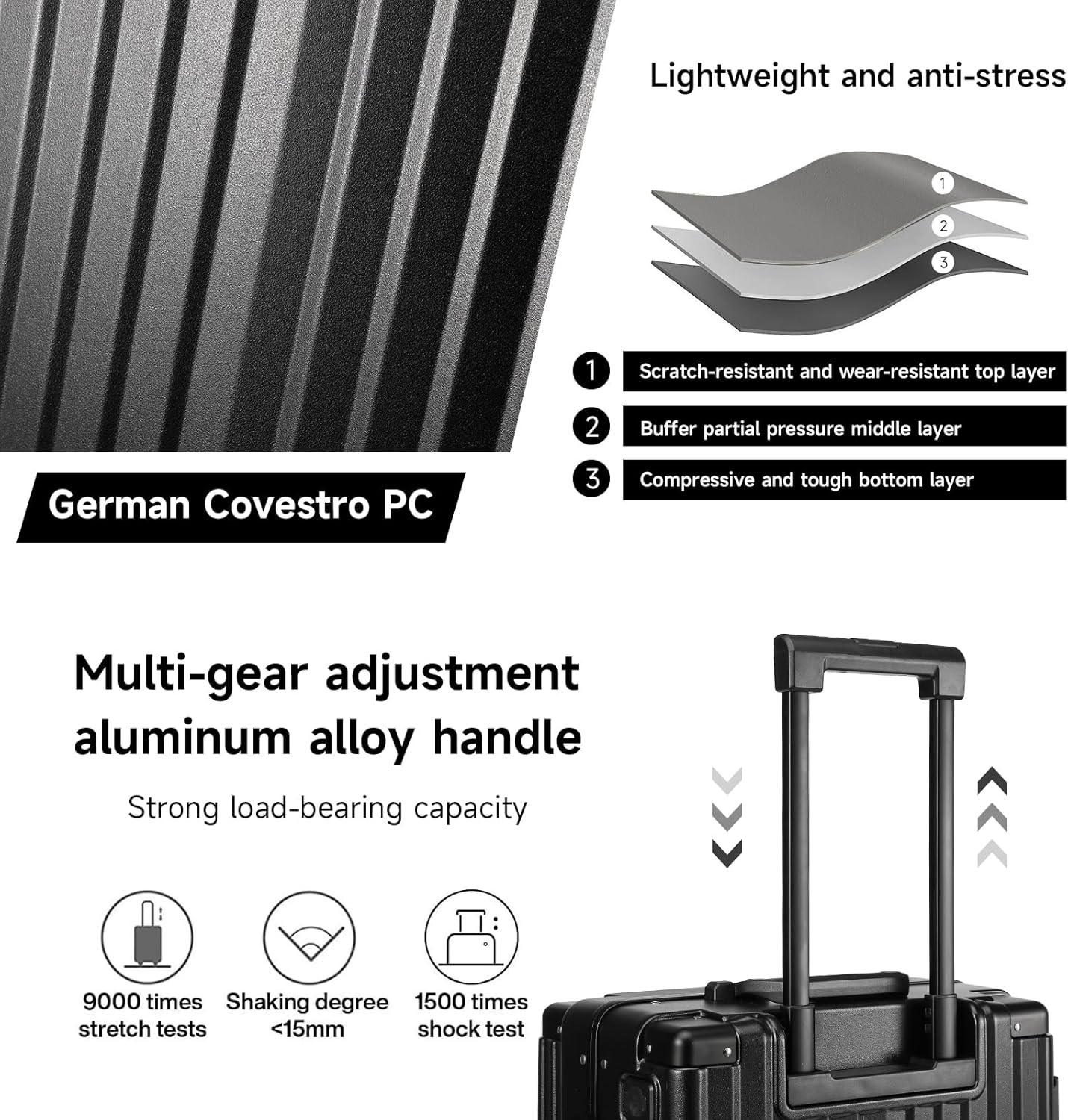 Hard Shell Carry-On Luggage - Image 4