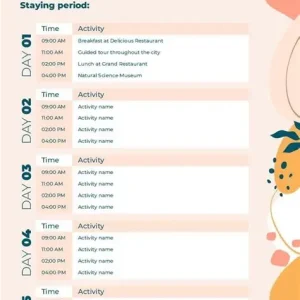 tour itinerary